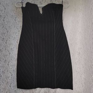 * ZARA NWT strapless pinstripe dress